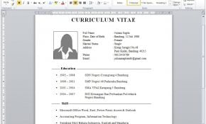 Aneka Contoh Cv Sederhana 85 Guna Format Curriculum Vitae Unik pada post Contoh Cv Sederhana