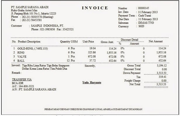 Foto Contoh Invoice Ekspor 83 Dalam Ide Format Invoice oleh post Contoh Invoice Ekspor