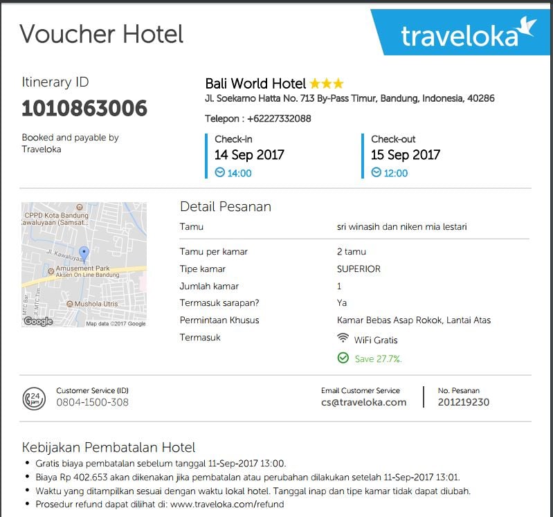 Nice Contoh Invoice Hotel Traveloka 34 Di Ide Menulis Invoice pada post Contoh Invoice Hotel Traveloka