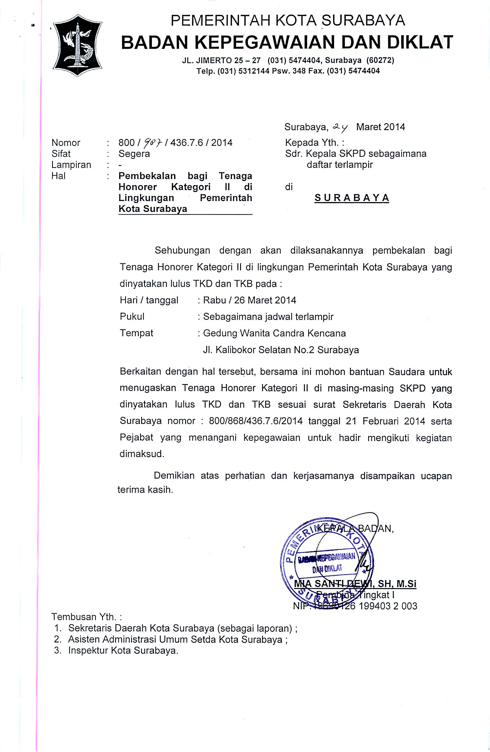 Nice Contoh Kop Surat Dinas Pendidikan Kota Surabaya 87