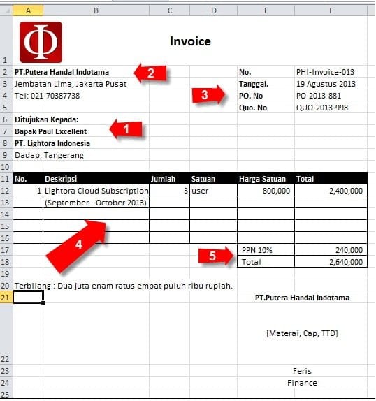 Perfect Contoh Invoice Proyek 13 Untuk Ide Membuat Invoice di post Contoh Invoice Proyek