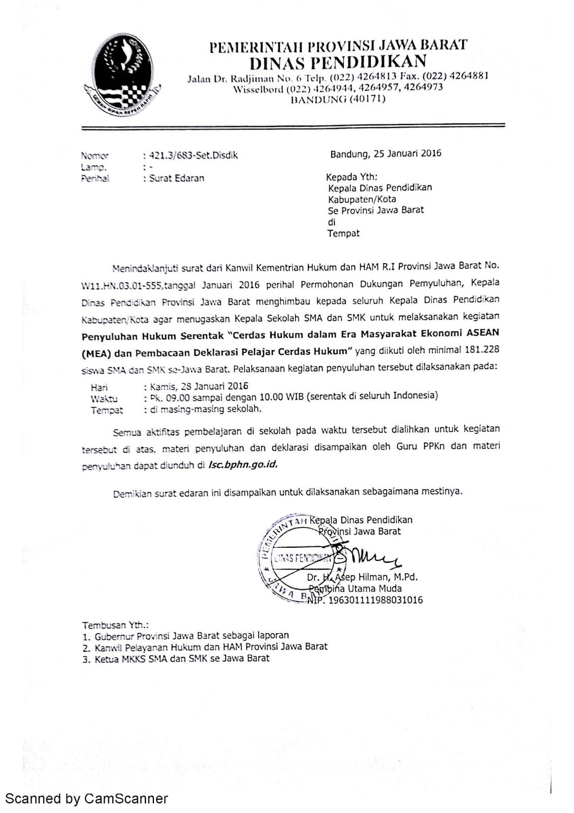 Referensi Contoh Kop Surat Jawa Barat 43 Untuk Menulis Kop
