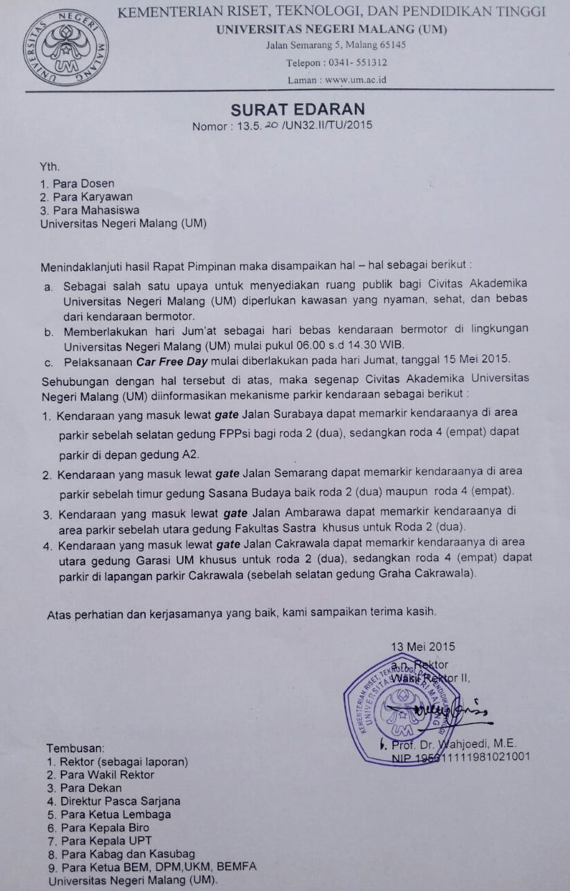 Tebaik Contoh Kop Surat Universitas Negeri Malang 37 Guna Ide Membuat Kop Surat di post Contoh Kop Surat Universitas Negeri Malang