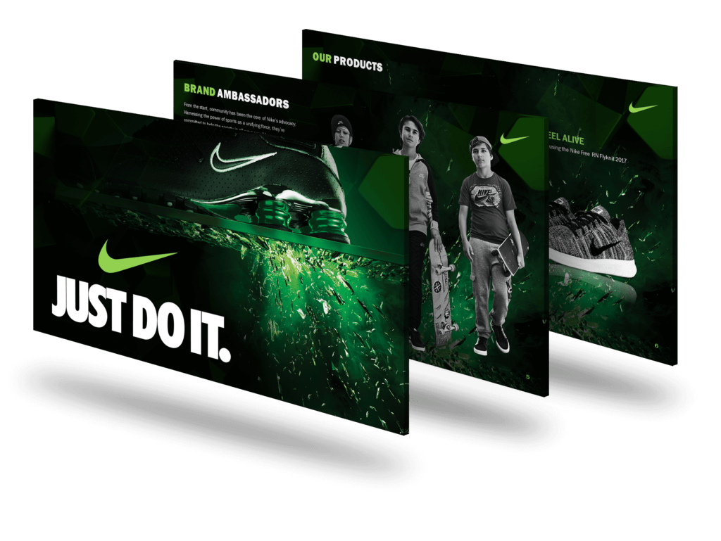 Tampilan Template PowerPoint Nike Terkini Guna Membuat Presentasi dengan Menarik