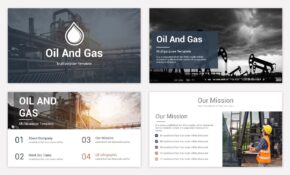 Tampilan Template PowerPoint Oil And Gas Kreatif Deh Untuk Membuat Presentasi dengan Menarik